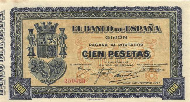 100 Pesetas 1937
